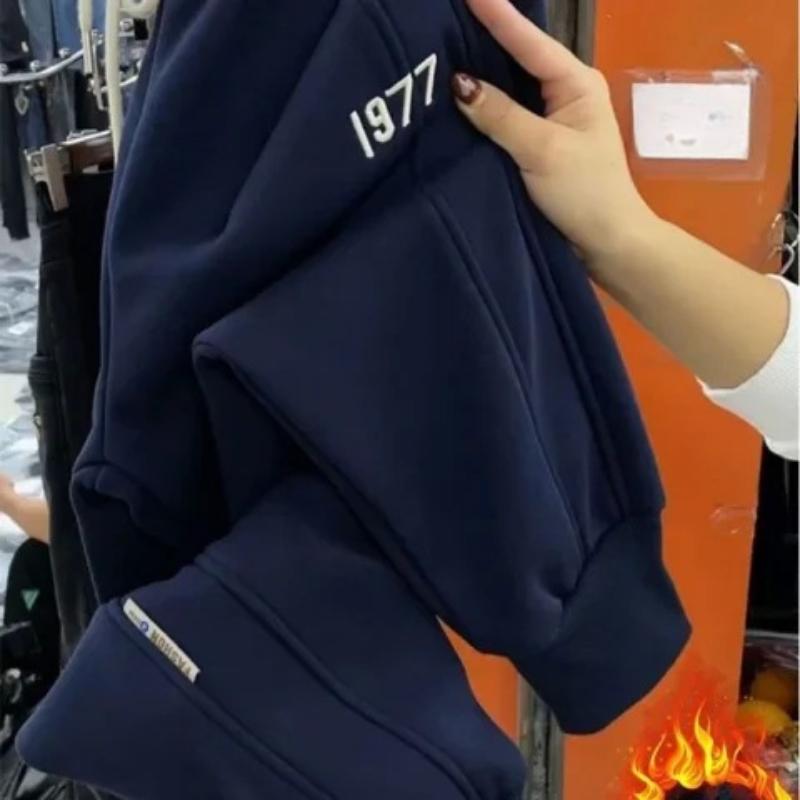 Autumn and Winter Plus Velvet Thickened Women's Pants, Sweatpants, Trendy Fashion Sports Harem Pants