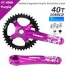TANKE Crankset 170MM Bicycle Chainring Hollow Integrated Crankset 104 BCD Narrow Wide Bike MTB Crown  Square Hole Sprocket Crank
