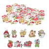 200pcs Cute Mix Sewing Wooden Button Flatback Snowflake Snowman Elk Hand Craft Accessories for Christmas DIY