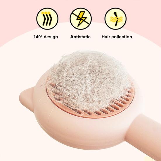 Pet Slicker Brush Self Cleaning Shedding Brush Cat Floating Hair Removal Massage Comb Pet Grooming Accessory for Dogs Cats