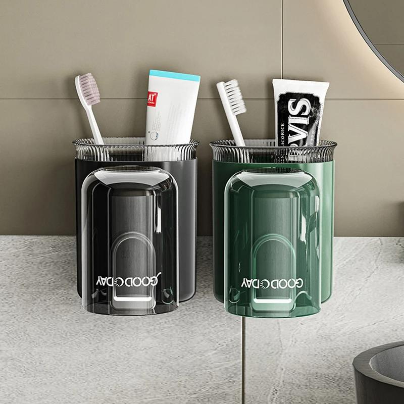 1 комплект держатель для зубных щеток для мытья стаканов настенное хранение зубной пасты многофункциональная стойка для хранения принадлежностей для ванной комнаты