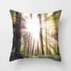 Sunshine Forest Landscape Printed Throw Pillow Cover Sofa Decoration Car Office Seat Cushion  Room Home Decor