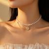 Shining Fake Crystal Pearl Choker Necklace For Girls Elegant Drop Chian Pendant Necklace Fashion Jewelry Gifts