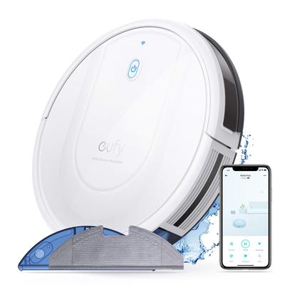 Anker Eufy RoboVac G10 Гибридный пылесос Таймер резервирования Предотвращение столкновений Динамическая навигация Совместимость как с всасыванием, так и с протиранием Ультратонкий