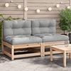 VidaXL Garden Sofas Without Armrests Cushions 2 Pcs, Seats with Backrest, Patio Terrace Backyard Furniture 838085