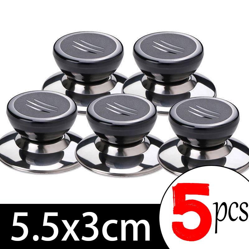 Universal Pot Lib Knobs Caps Wooden Heat-Resistant Cooking Pan Lid Covers Replacement Lifting Handle Kitchen Cookware Handgrip