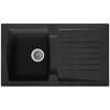 Встраиваемая кухонная мойка Arena 1 чаша + 1 крыло - Смола - 86 x 50 см - Черный