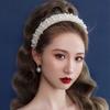 Большой свадебный обруч для волос Широкий бок Женские повязки для волос Модные жемчужные повязки Женщины