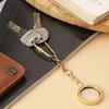 Brass Magnifying Glass Keychains Showpiece Desktop Collectible Keyrings For Gift