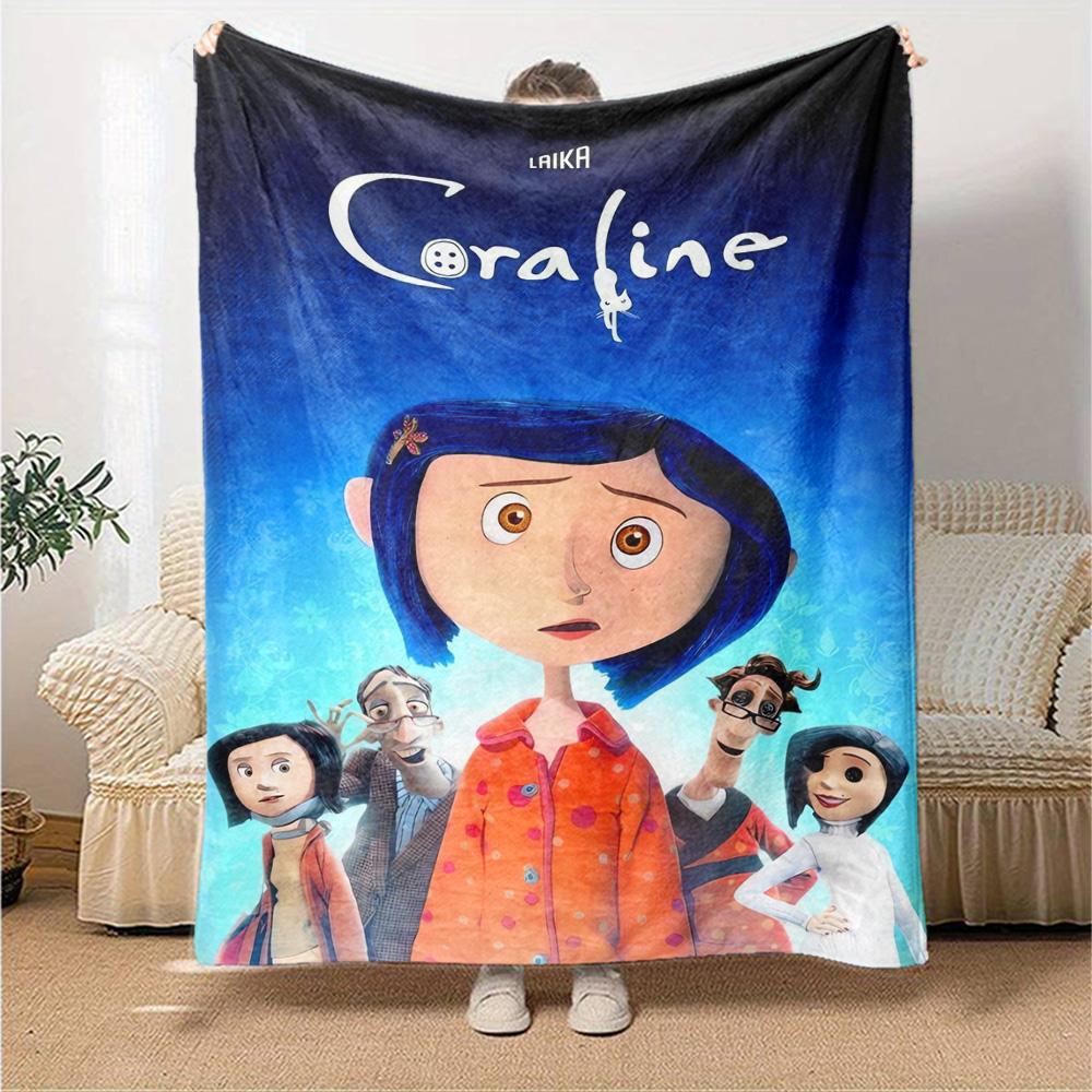 Coraline'S Magical Adventure Flannel Blanket Super Soft Warm Cozy Blanket For Sofa Bed Office Travel Allseason Home Decor Gift