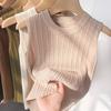 Безрукавка трикотажная женская универсальная майка Ice Silk Thin Lazy White I-образной формы