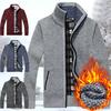 Plus Size Thick Men Clothing Cardigan Coat Slim Fit Zipper Knitwear Warm Autumn Winter Long Sleeve Sweater