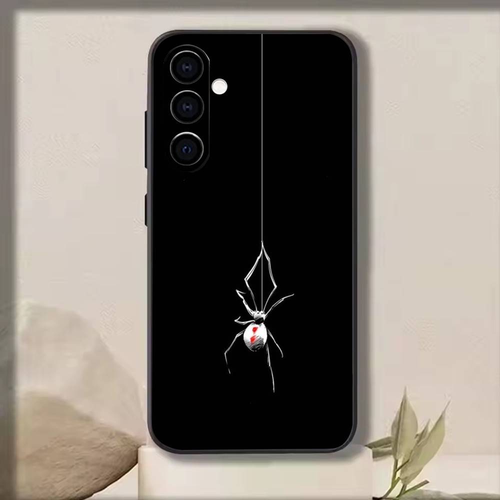 Серо-белый паук Чехол для телефона для Samsung Galaxy A73,A72,A71,A70,A53,A52,A51,Мягкий силиконовый черный чехол