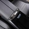 Soft Carbon Fiber Car Armrest Box Switch Panel Trim Sticker For Mercedes Benz C-Class W206 2022-2024 Car Interior Accessories