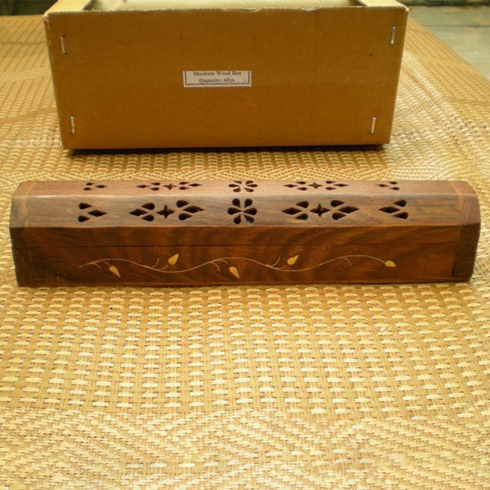 Эбеновое ремесло с огнеупорной подкладкой, полая резьба, курильница, деревянный держатель для благовоний, коробка для благовоний, подставка для благовоний