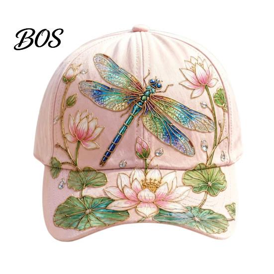 Summer Hat Baseball Cap for Women, Embroidery Flower Bird Pattern Hat, Lightweight Breathable Adjustable Fit Gardening Sun Spring Outdoors