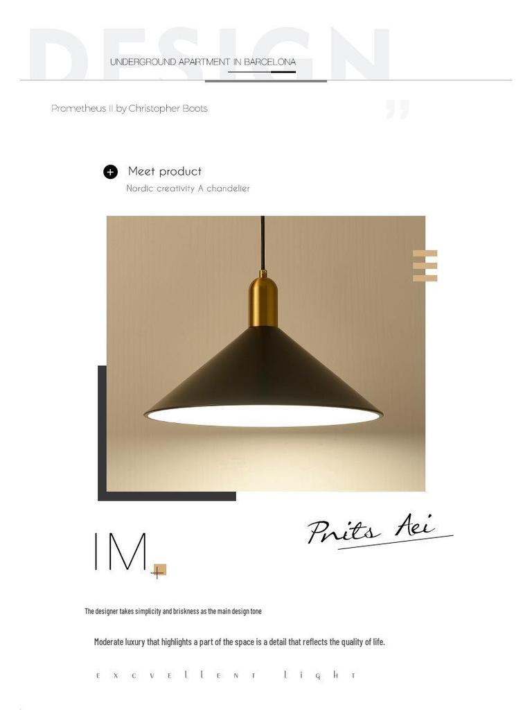 Ретро-люстра в скандинавском промышленном стиле для гостиной