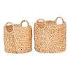 Set of 2 Water Hyacinth Baskets, Round House Nordic Passo