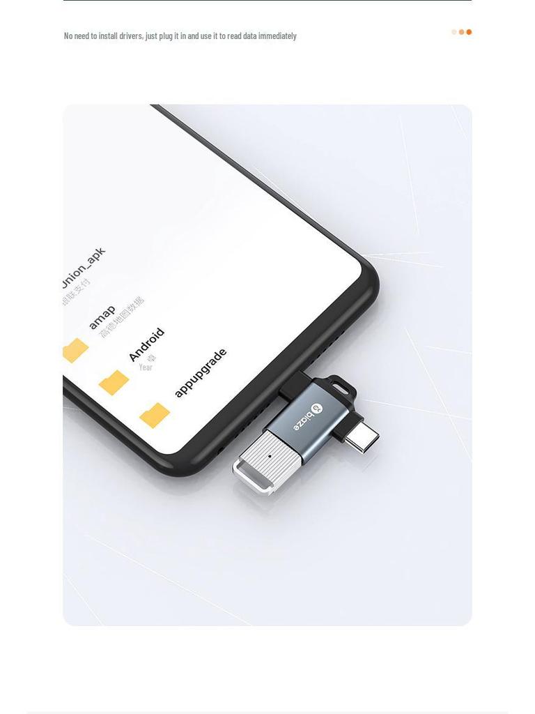 Biaz Двойной OTG-адаптер: Переходник Type-C и Micro USB на USB-флешку
