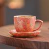 Ceramic Coffee Cup And Saucer Set Retro Afternoon Tea Latte Cup High Value Mug