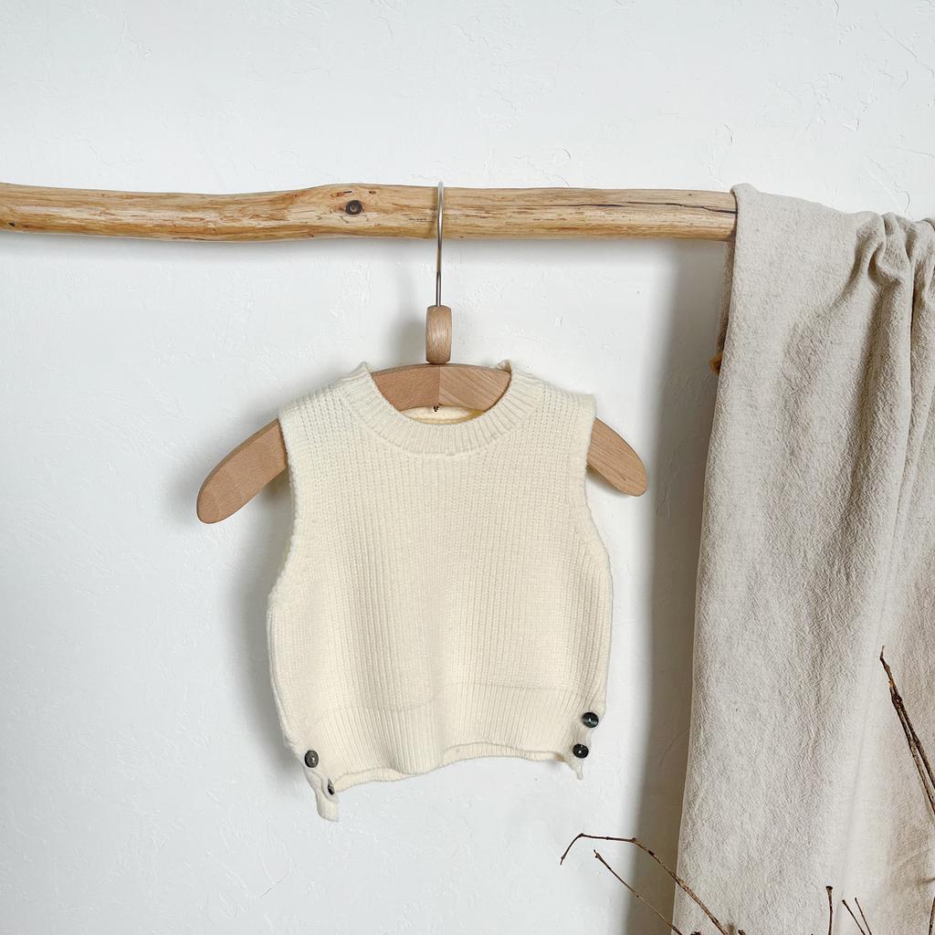 Baby Clothes, Spring And Autumn Children'S Knitted Sweater, Vest, Male And Female Babies, Foreign Versatile Vest, Top Set