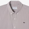 Lacoste Мужская рубашка в полоску из поплинового джерси CH625E-56G3LA