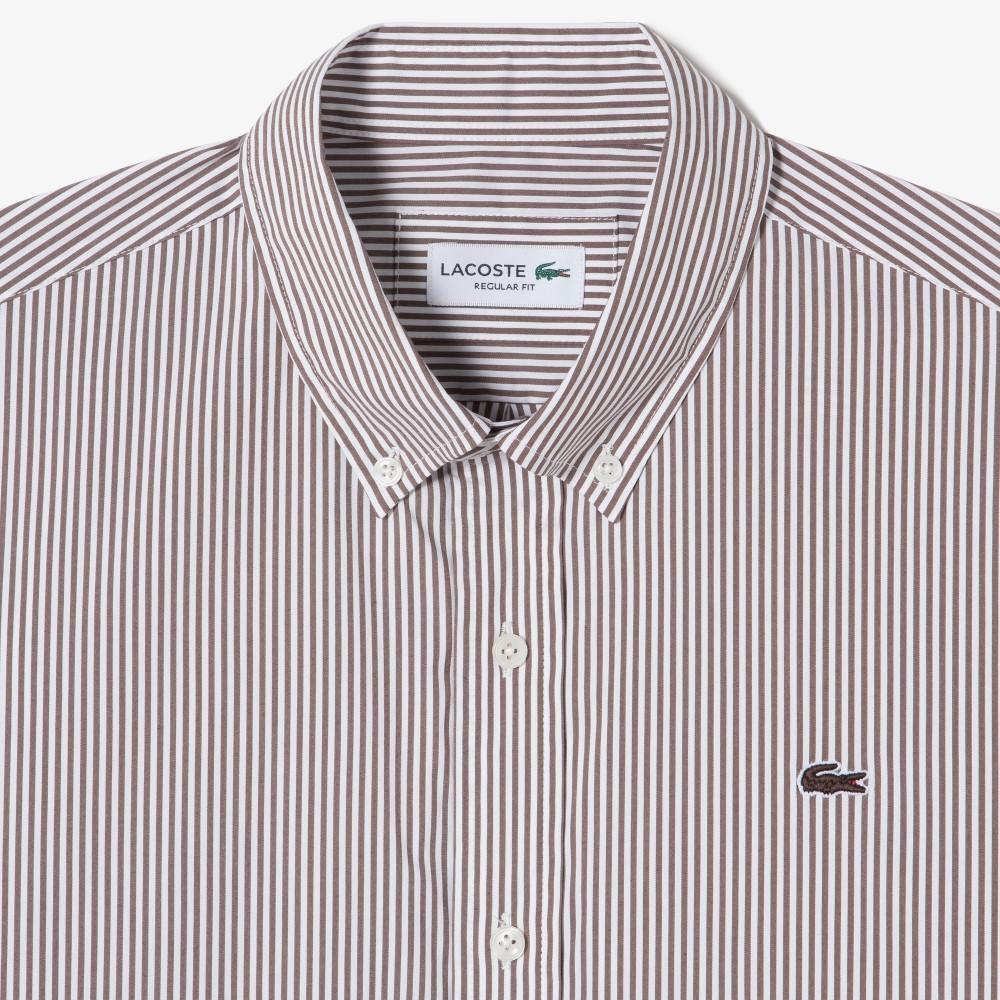 Lacoste Мужская рубашка в полоску из поплинового джерси CH625E-56G3LA