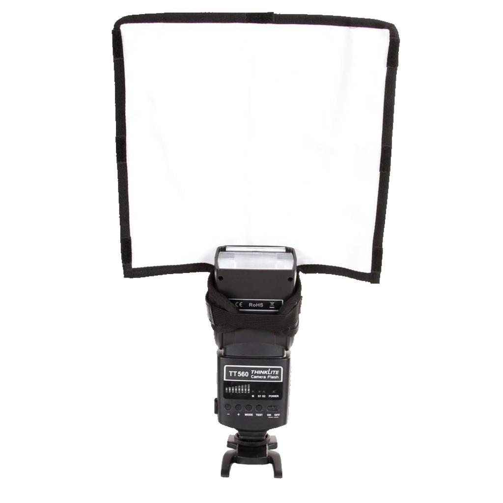 GTM Smith Strobe Flexible Reflector Diffuser Small Photography Accessory White Clip-on