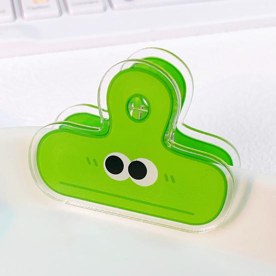 Симпатичные акриловые зажимы для пакетов с большими глазами, многоразовые зажимы для пакетов с закусками, прочные пластиковые зажимы для организации бумаги и документов в офисе, школе и дома.