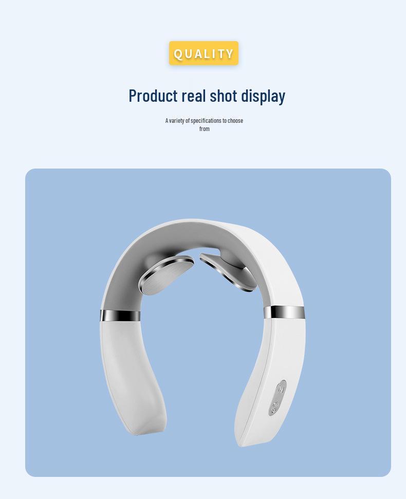 Rechargeable Remote-Control Cervical Spine Massager with Heat Therapy