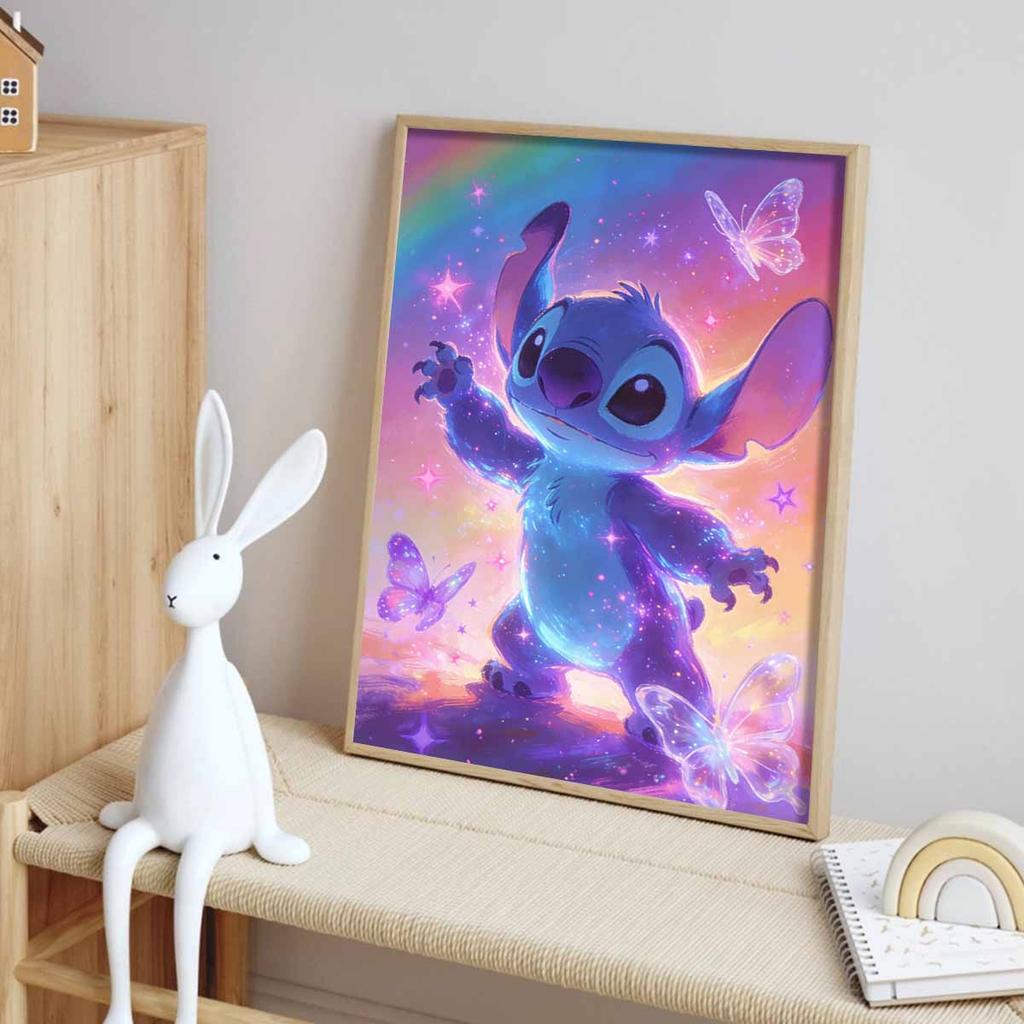 Disney 5D DIY All Diamond Art Painting Kit Stitch And Butterfly Home Decor Gift