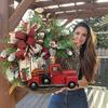 Christmas Wreath Red Truck Outdoor Indoor Great Gift Home Decoration