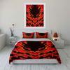 Flaming red fire pattern. Bedding sets Duvet cover sets Duvet covers Pillowcases(1*Duvet Cover 2*Pillowcases without duvet insert)