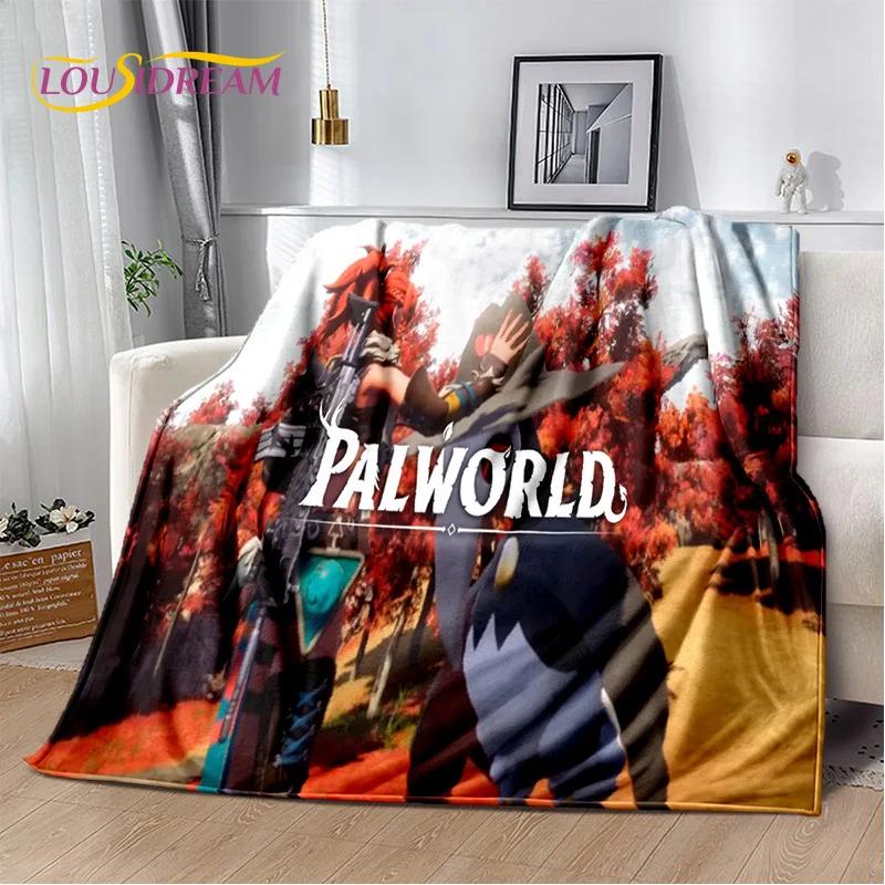 3D Мультяшное Игровое Одеяло Palworld, Мягкое Пледовое Одеяло для Дома, Спальни, Кровати, Дивана, Пикника, Путешествий, Офиса, Покрывало для Отдыха, Детское