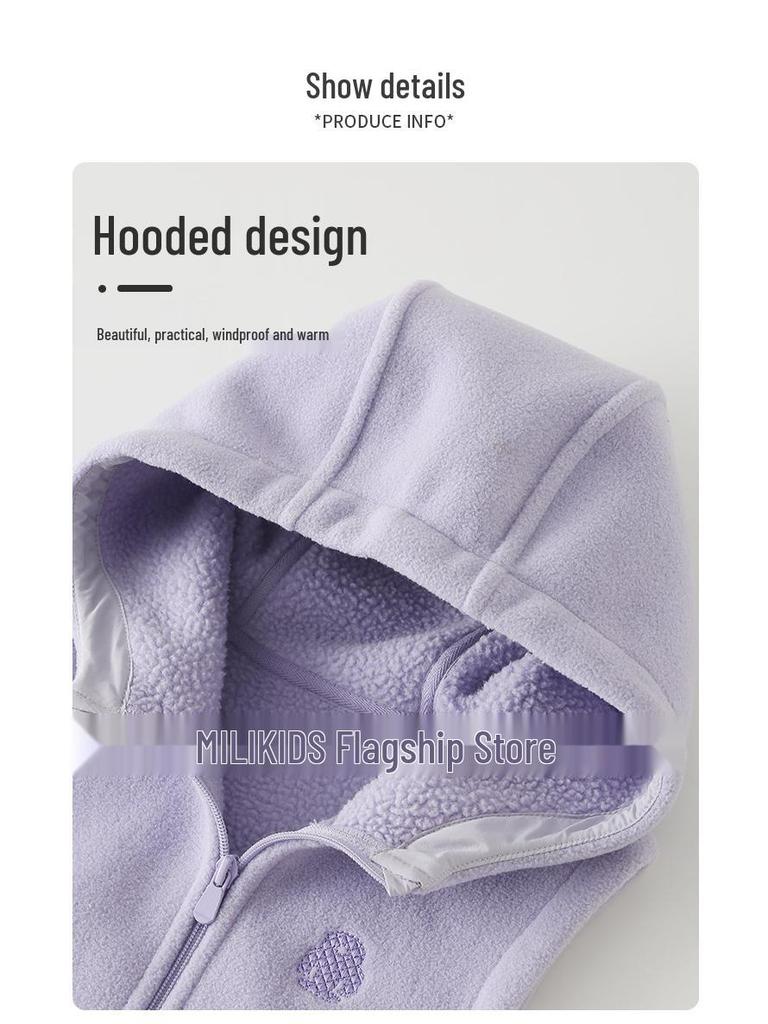 Детский флисовый жилет с капюшоном - Осенне-зимний стиль для мальчиков и девочек