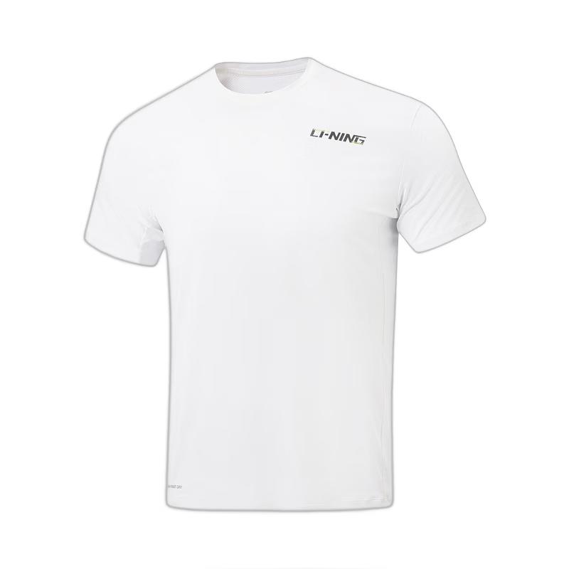 Li-Ning Мужская спортивная футболка с коротким рукавом, быстросохнущая ATSW477
