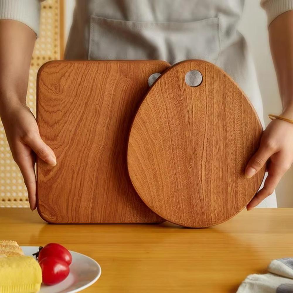 Solid Wood Ebony Chopping Board Thickened Checkerboard Cutting Board Travel