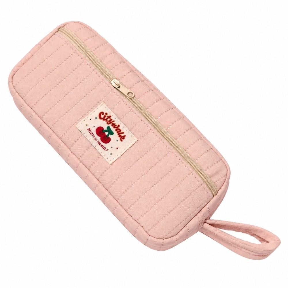 Soft Quilted Pencil Case Large Capacity Pencil Pouch New Pen Bag Office Supplies