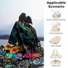1PC Custom Name "Nature's Whispers: Raven's Tale" flannel blanket versatile,all-season throw suitable for the living room,bedroom,camping,travel,and g