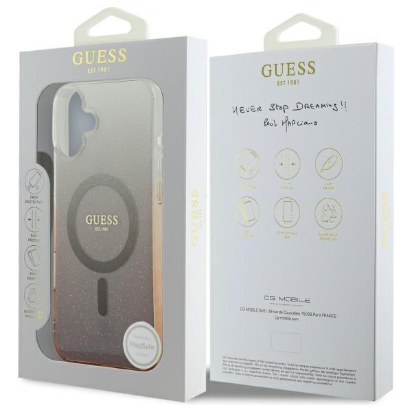 Guess Guhmp16Mhgrcelw Iphone 16 Plus6.7 Brązowy/Brown Hardcase Iml Glitter Gradient Magsafe