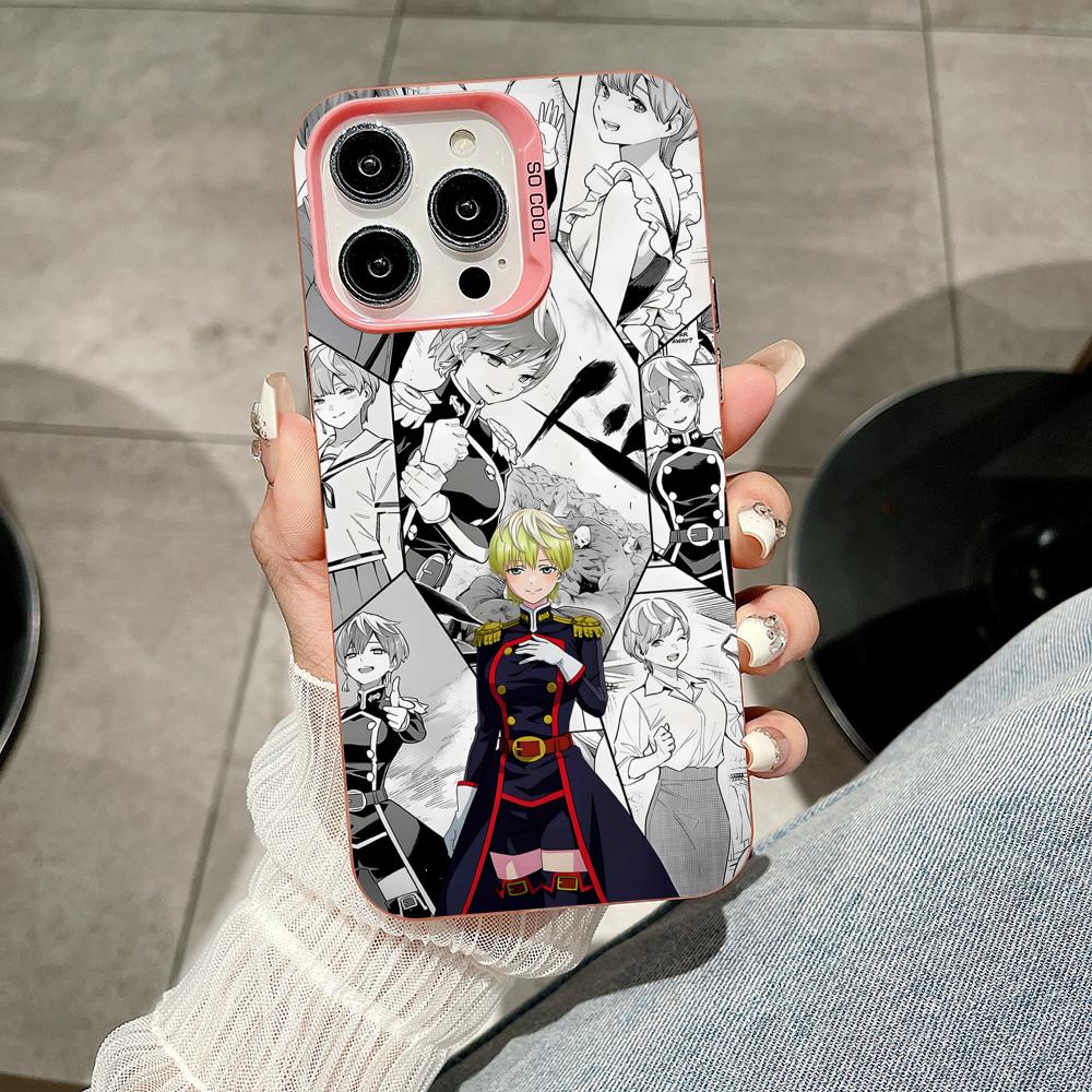 Mato seihei no slave Tenka Izumo Pink Translucent Mobile Phone Case for iPhone 17 16 15 14 13 12 11 X XR XS Air Pro Max Plus