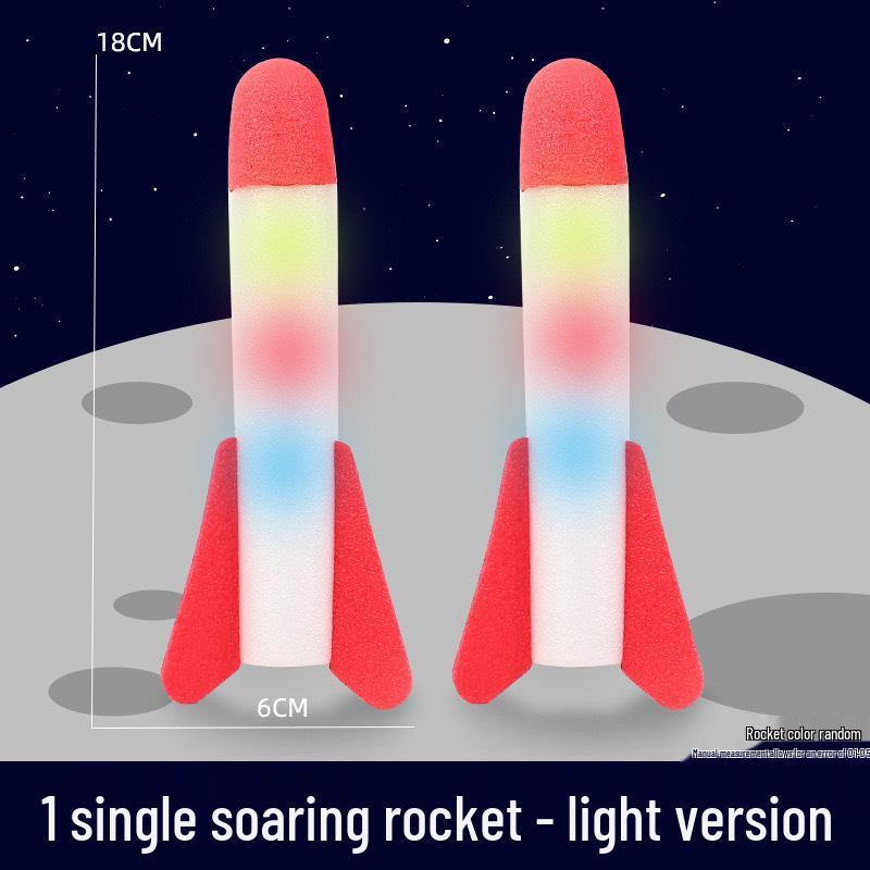 Glowing Rocket Launcher Outdoor Foot-Operated Toy for Kids - Two-Person Flying Arrow Game