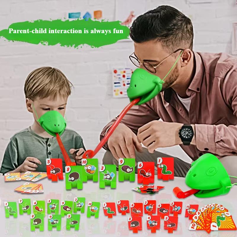 Детская маска Боевая игра Лягушка Хамелеон Язык Плевок Соревнование Крокодил Укус пальца Интерактивная игрушка для родителей и детей