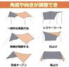 Waterproof Tarp, Camping Awning, Shade, Outdoor Tarp with Pole, Sun Shelter, Sun Protection, Heat Blocking, Light Blocking, Storage (Khaki)
