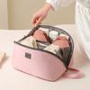 1pc Pink/Grey Underwear Storage Bag Portable Zipper Bras Organizer For Traveling Women's Lingerie & Underwear Accessories