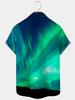 Coconut Tree Gradient Art Print Men's Button Short Sleeve Hawaiian Shirt