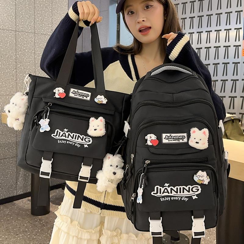 Детские школьные ранцы Ученики начальной школы Девочки Ученики средней школы Большая вместимость Грязеотталкивающий Рюкзак из двух частей