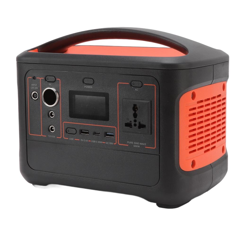 600W Portable Power Station Solar Portable Outdoor Emergency Power Supply 153600MAH 100?240V US