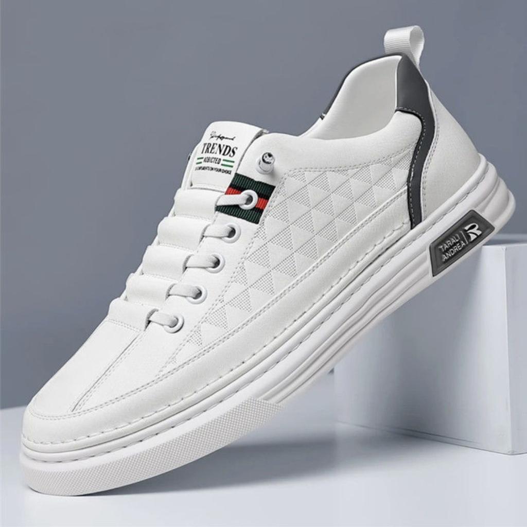 Men's Shoes Breathable Thin Soft Leather Little White Shoes Men's Casual Sports Board Shoes