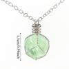 Green Blue Luminous Glass Necklace Hand Woven Round Luminous Pendant  Photo Props